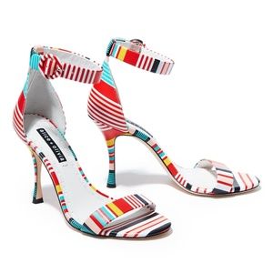 alice + olivia Danelle sandal (multi-stripe)